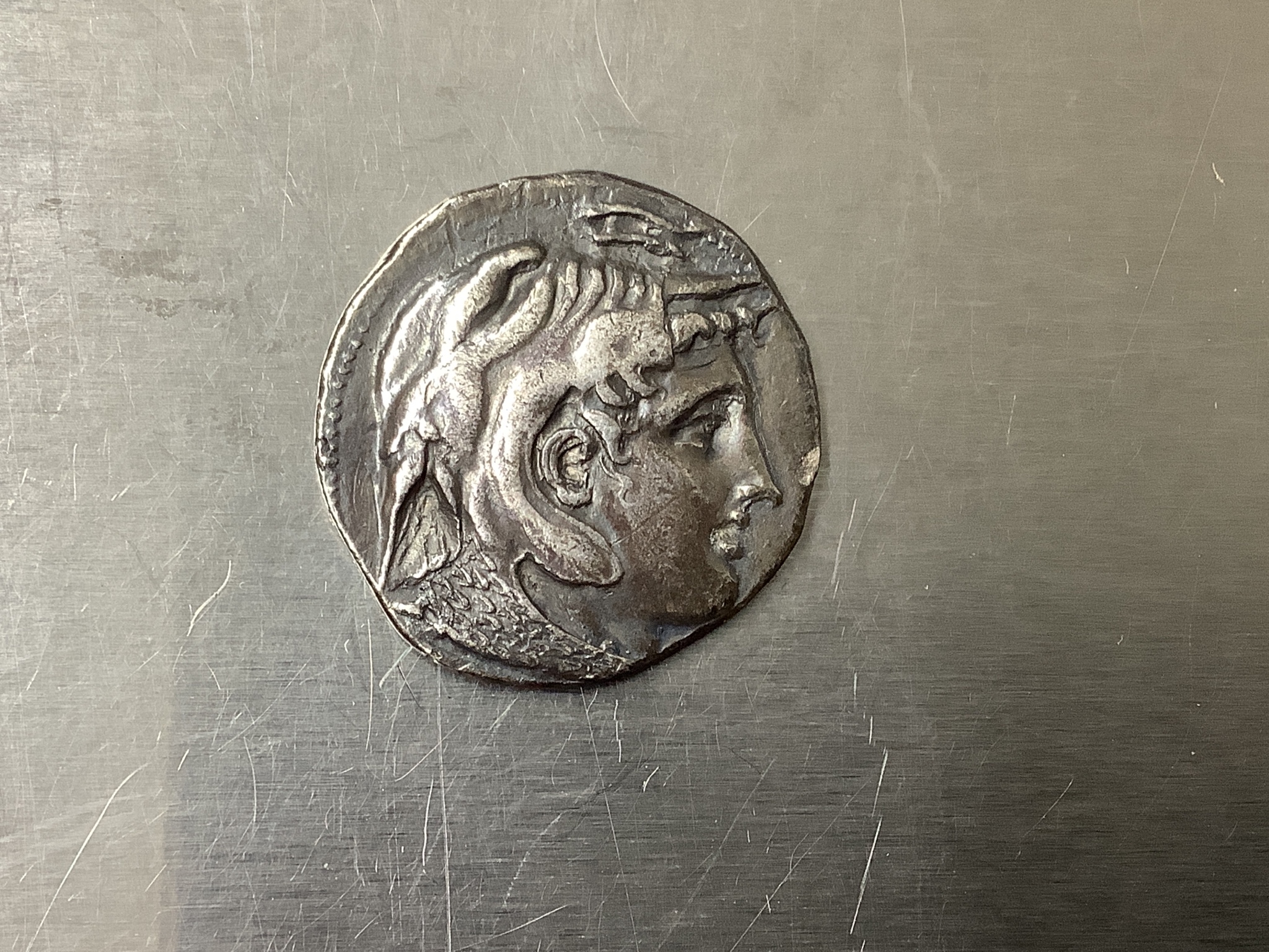 PTOLEMAIC KINGS of EGYPT. Ptolemy I Soter. As satrap, 323-305/4 BC, or king, 305/4-282 BC. AR Tetradrachm, Alexandreia mint. Struck circa 306-300 BC. Diademed head of the deified Alexander right, wearing elephant skin, a